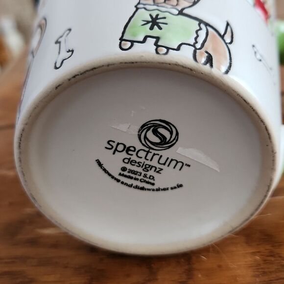 Spectrum designz whimsical Christmas cats and dogs holiday coffee mug - Picture 5 of 7